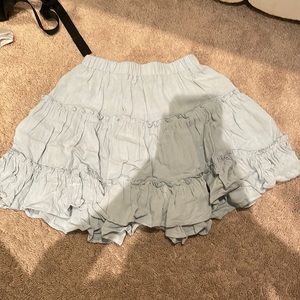 Princess Polly baby blue ruffle skirt